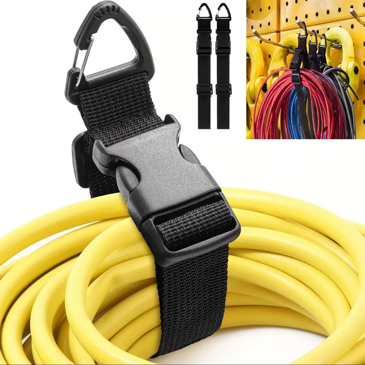 Adjustable Extension Cord Holder Organizer with Triangle Clips for Garage Organization and Storage Heavy Duty Extension Cord