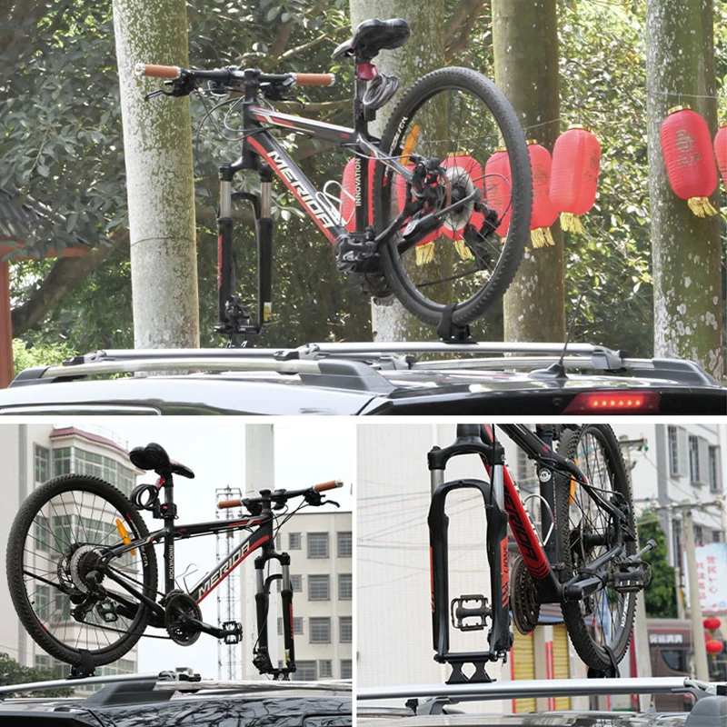 Bicycle Rack Carrier For Car Roof Holder Road Bike Front Fork Quick Release Fixed Clip Mount SUV Modified Parking Rack Bracket