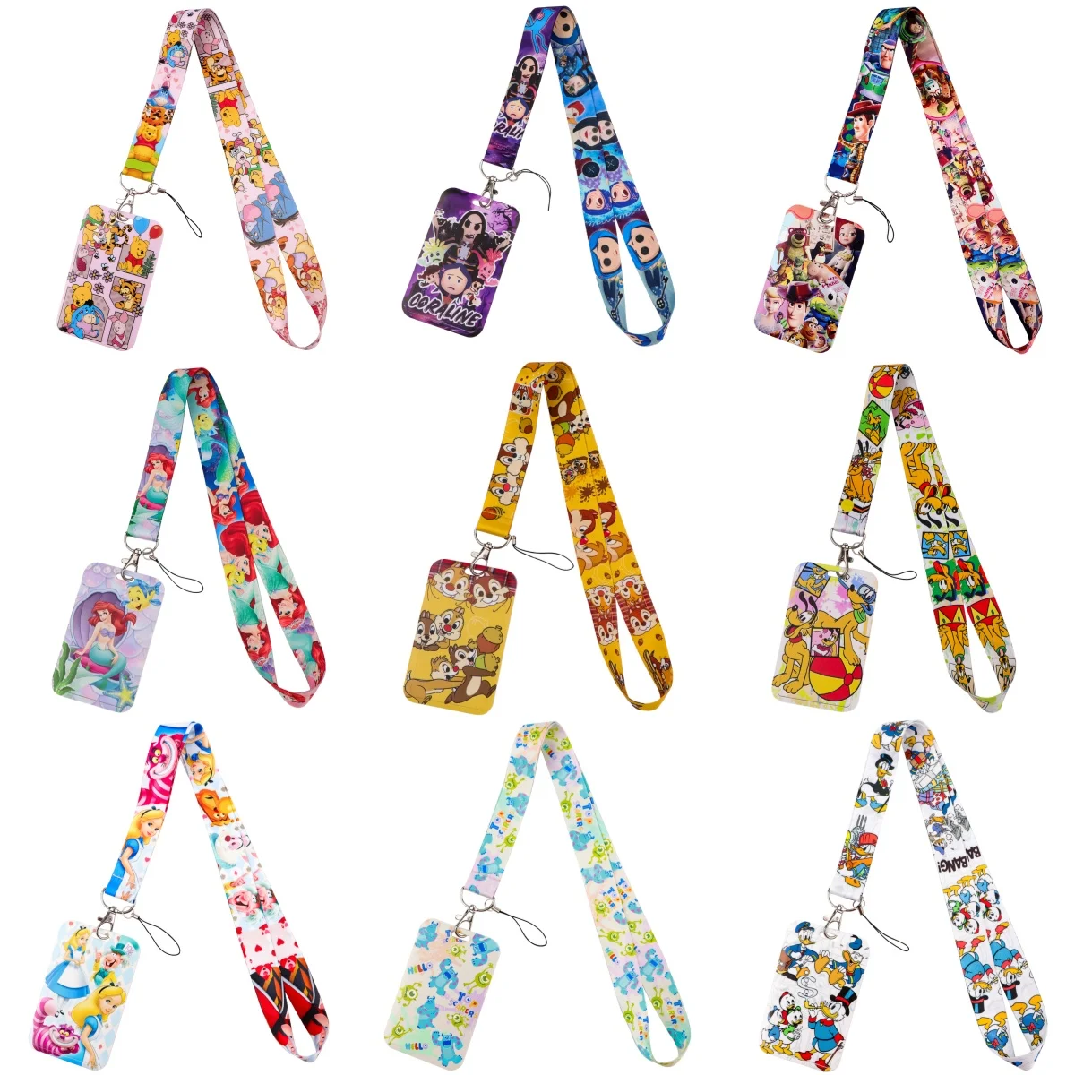 

Cartoon Duck Card Holders Cute Lanyards Girls Door Card Case DIY Hanging Rope Badge Holder Neck Strap Phone Accessories