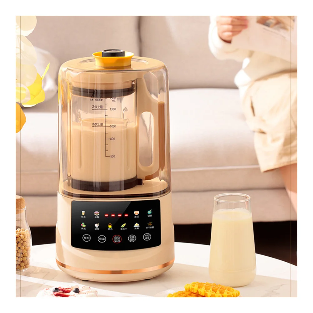 1500ml Wall Breaking Machine Filter- Fully Automatic Soybean Milk Machine Multi-function Cooking Machine