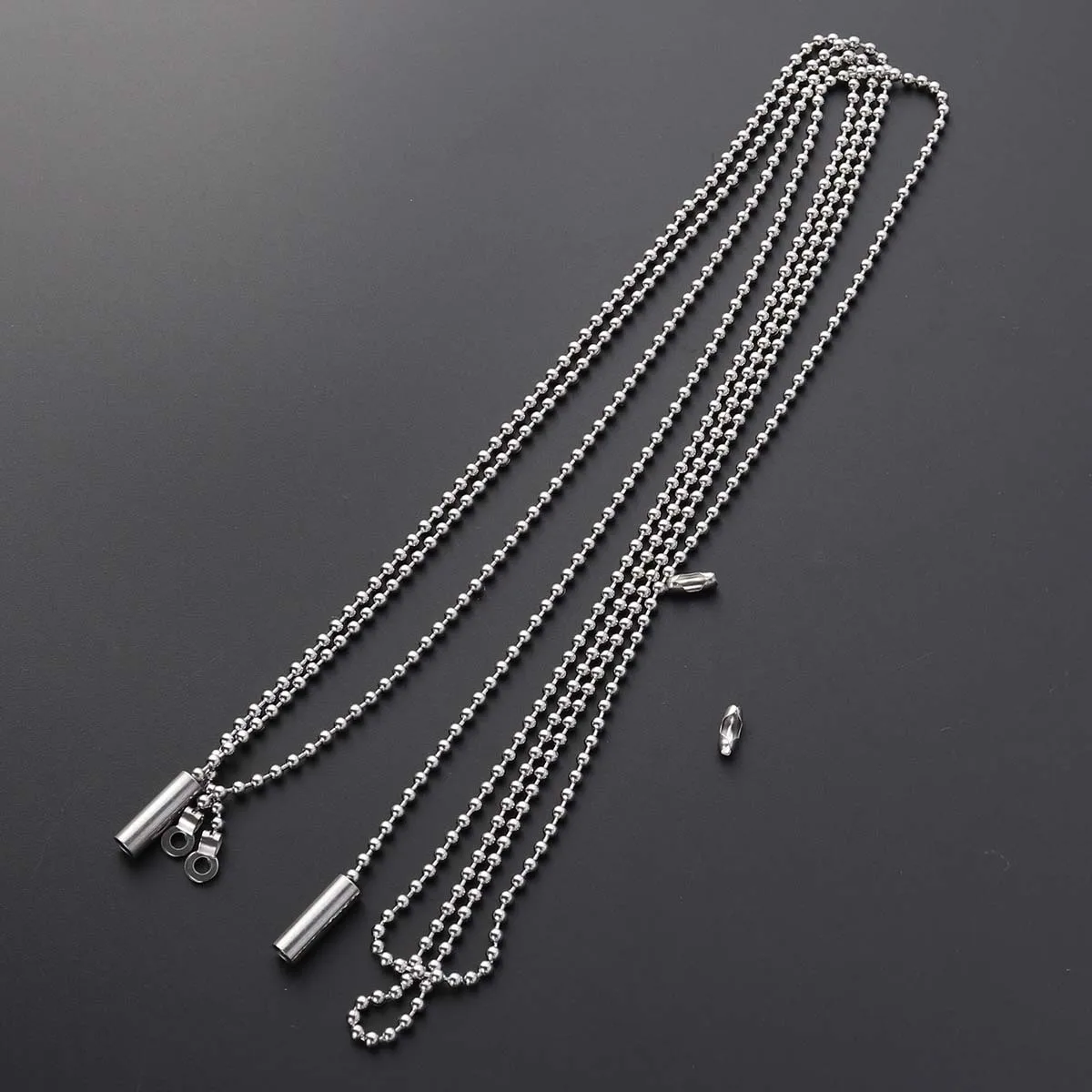 

3Pcs Beaded Pull Chain Silver Premium Material Adjustable Length for Ceiling Dog Pull Chain