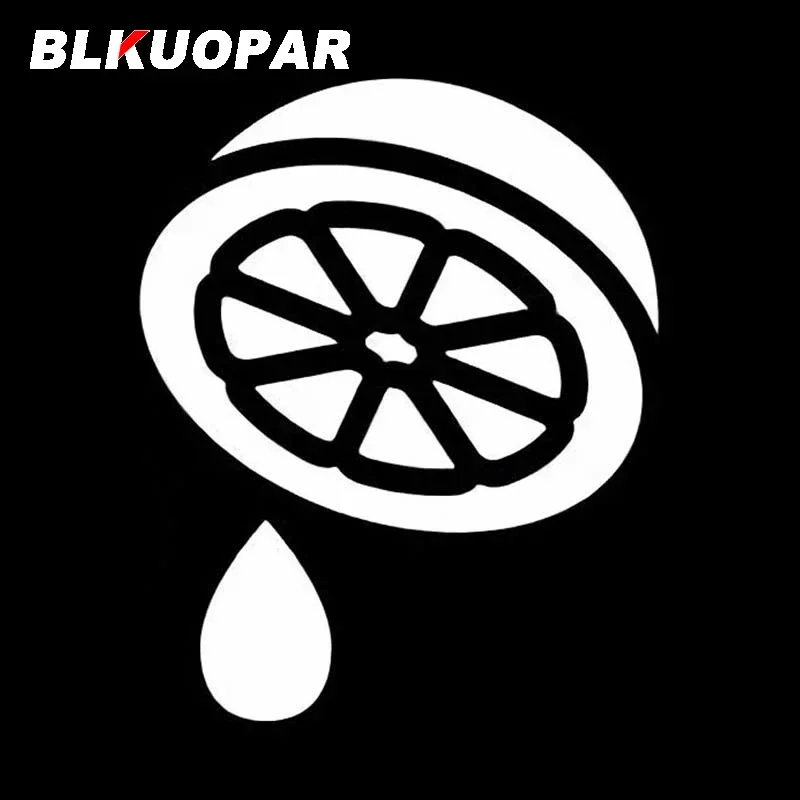 BLKUOPAR Lemon Squeeze Car Sticker Die Cut Funny Anime Vinyl Decal Waterproof Simple Car Accessories Motorcycle Decor Decoration