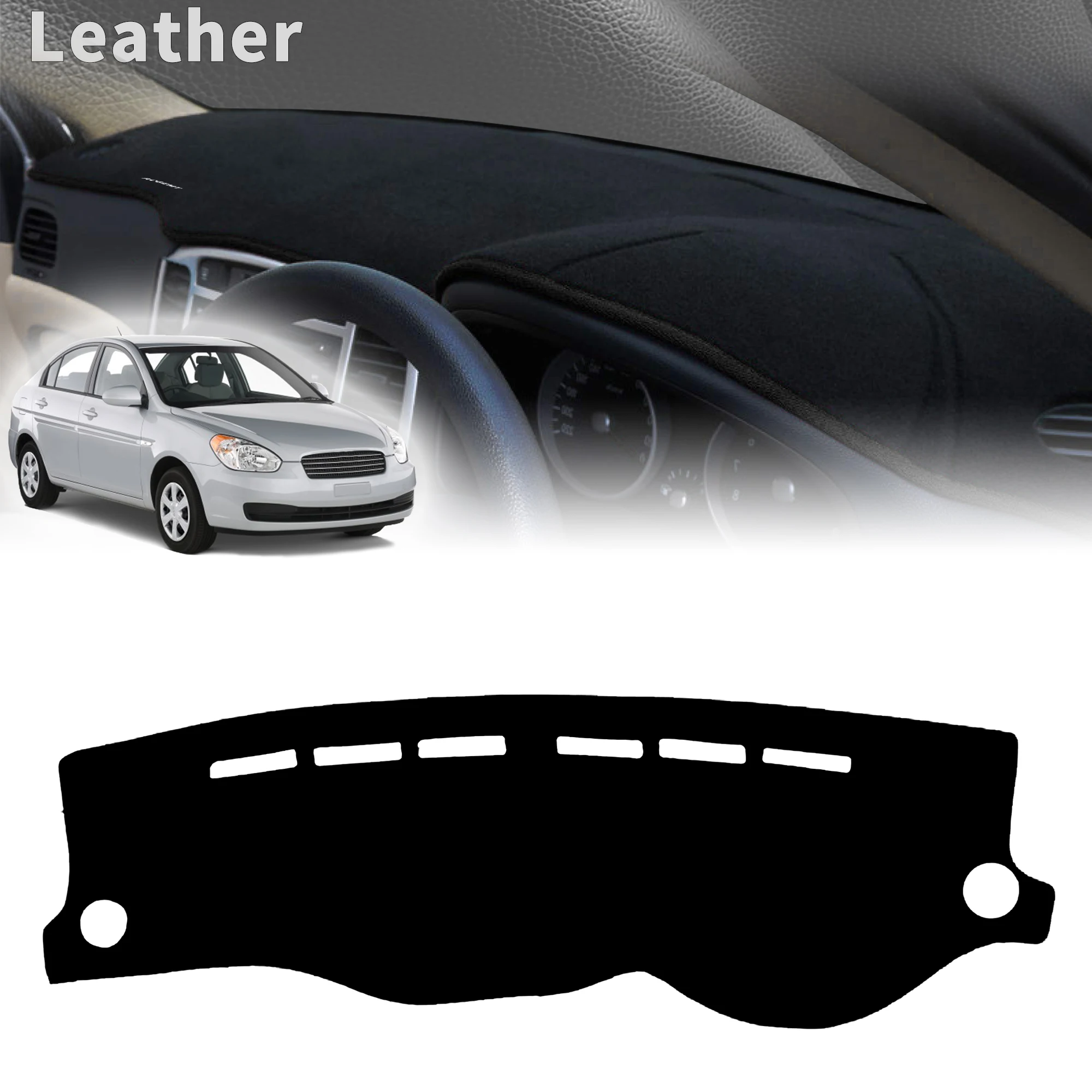 ヒュンダイアクセント用-2011-2010-2009-2008-2007-2006-車のダッシュボードカバー-ダッシュマット-滑り止め保護ダッシュマットパッド-自動車アクセサリー