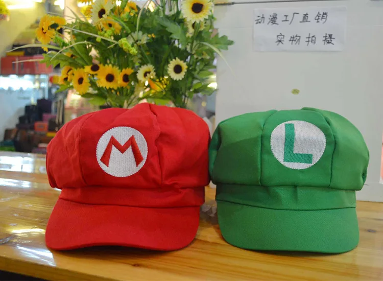 Super Marios Octagonal Hat Children Hat Peaked Cap Cosplay Prop Dress Up Supplies Hot Game Cute Caps Party Kids Birthday Gift