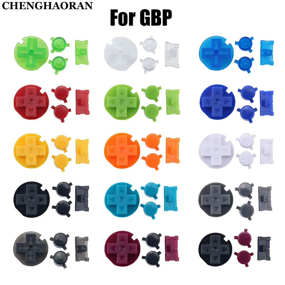 

ChengHaoRan 1set Replacement Buttons For Gameboy Pocket GBP DIY Power ON OFF A B Buttons D-pad Key Replacement