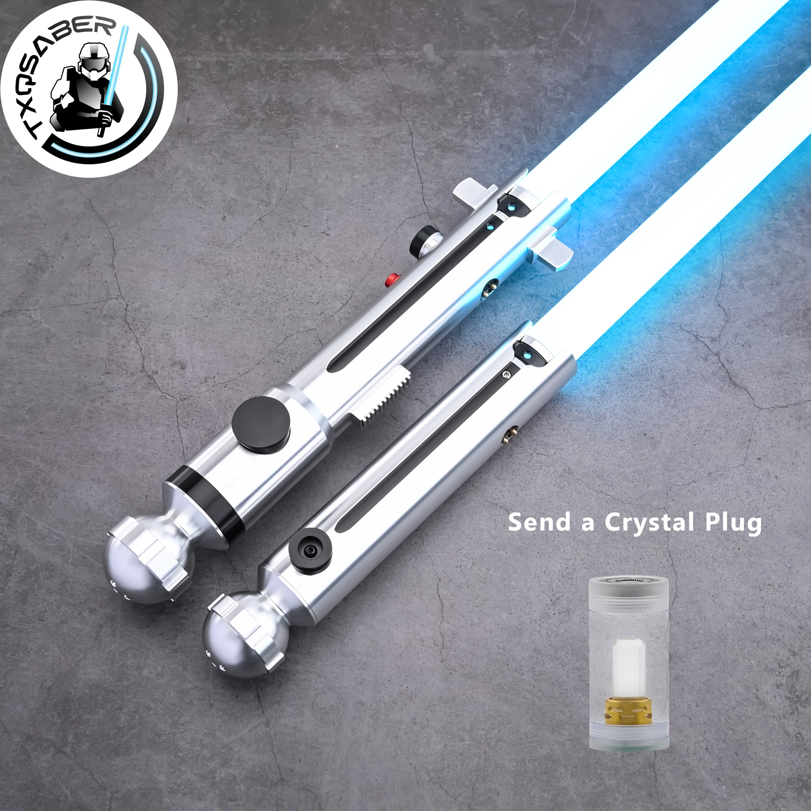

TXQSABER Replica Lightsaber Rebel Tano Metal Hilt SRGB Pixel Light Sword FOC Smooth Swing Blaster Laser Sword Toys for Cosplay