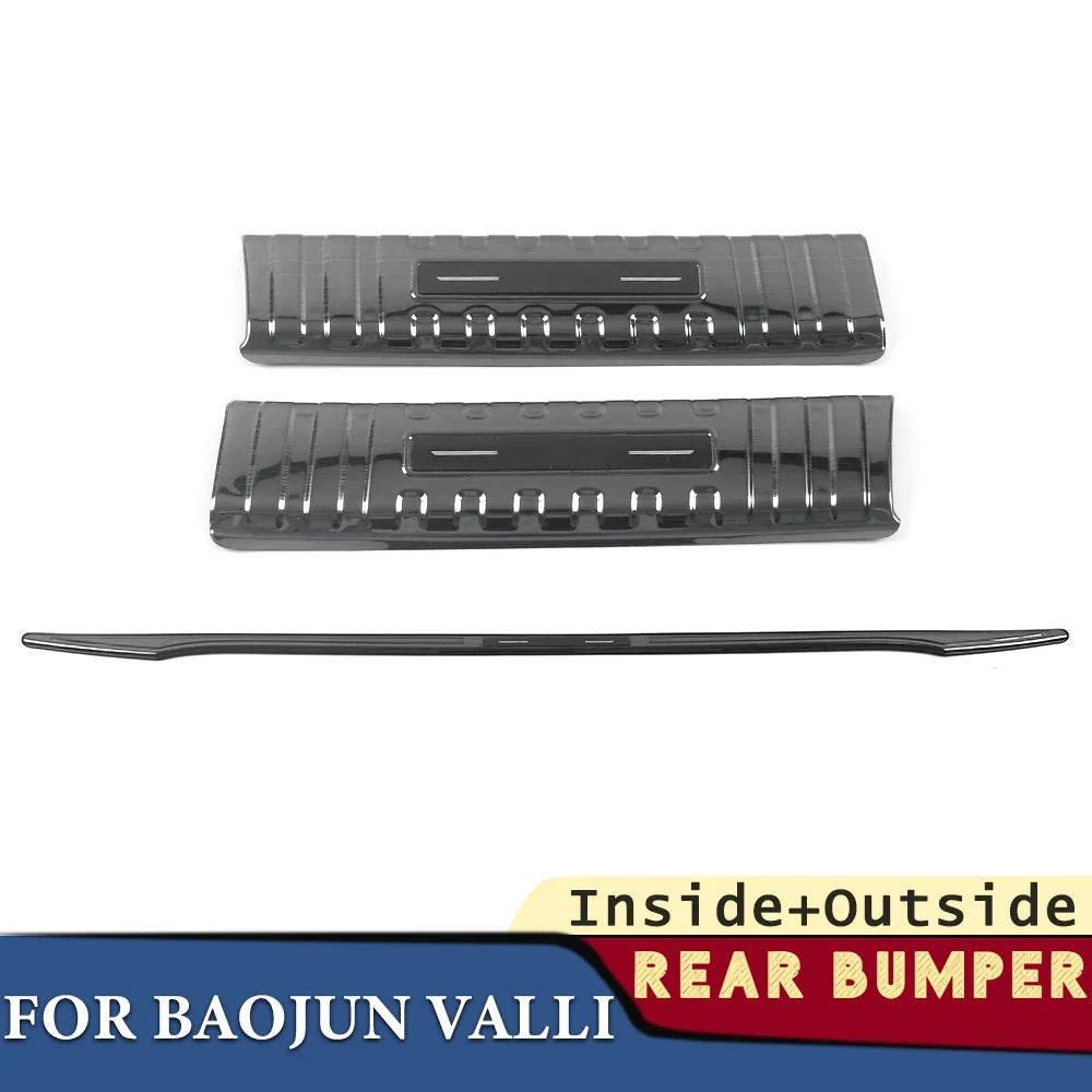 

Бампер багажника для BAOJUN VALLI 2021-2024, автомобильные аксессуары, защита заднего крыла из нержавеющей стали, накладка на порог, наклейка, украшение