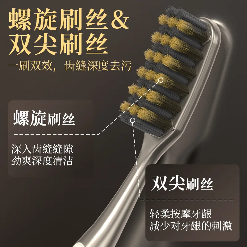 2 adult manual household soft-bristle toothbrushes with extended brush heads for efficient cleaning and non-slip hands