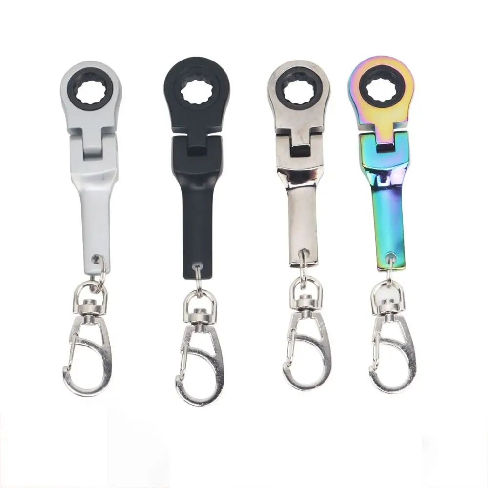 Compact Appearance Ratchet Spanner Metal Material Foldable Design Ratchet Wrench 180 Degree Rotatable 4 Colors Available
