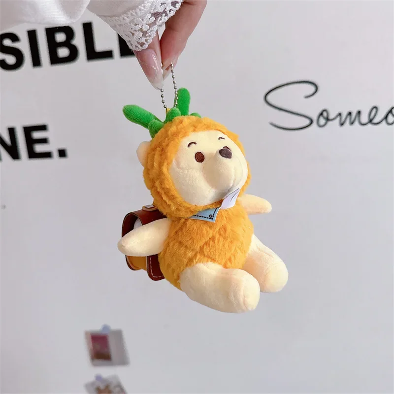 

Pineapple Plush Bear Backpack Case for AirPods 4 Airpod 1 2 3 Pro Pro2 Bluetooth Earbuds Charging Box Earphone Case Cover