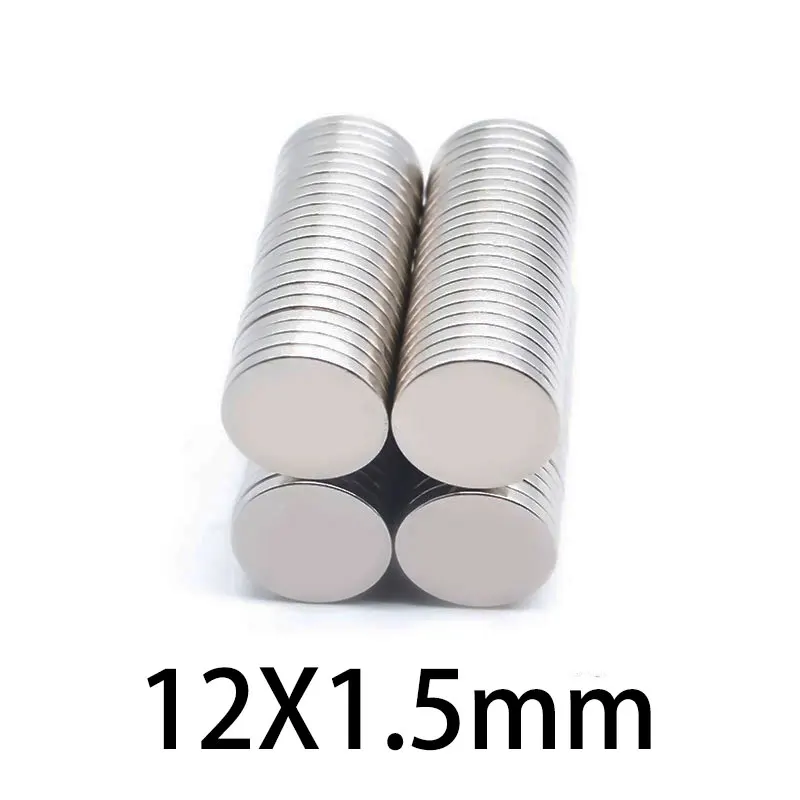 

20/50/100/200PCS 12x1.5mm thin Neodymium Magnet 12mmx1.5mm Round Powerful Magnets 12x1.5 Rare Earth Magnets Diameter 12*1.5