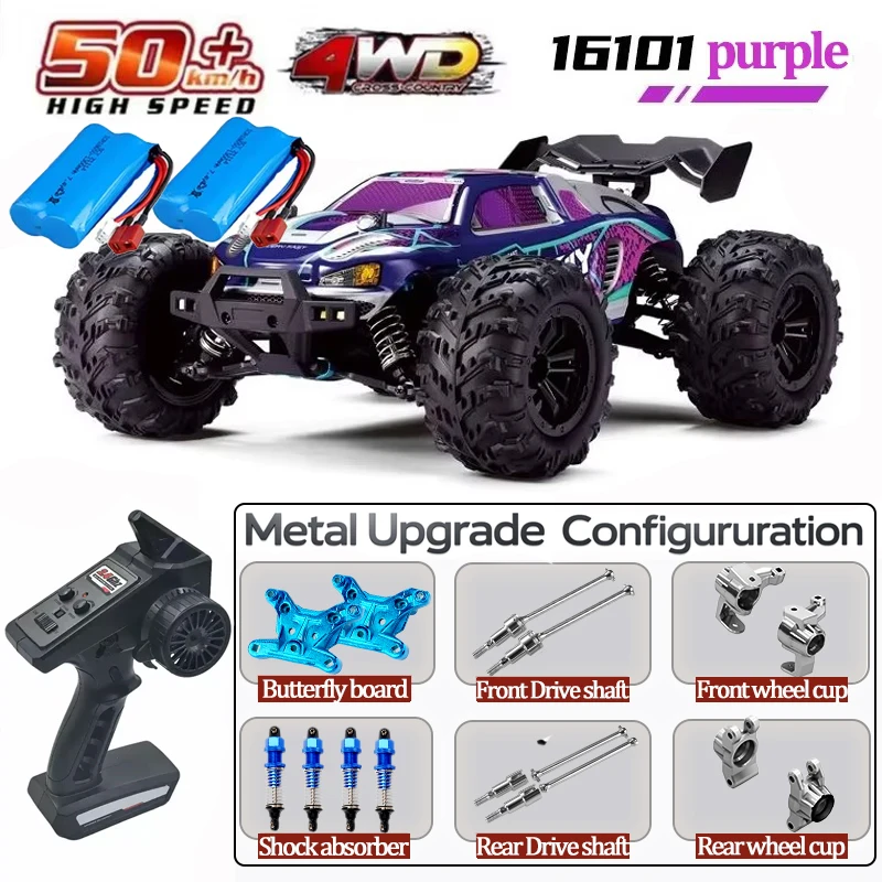SCY 16101 16102 16103 RC Drift Car with LED Light 50KM/H / 4WD Remote Control Electric High Speed Racing Monster Truck for Adult