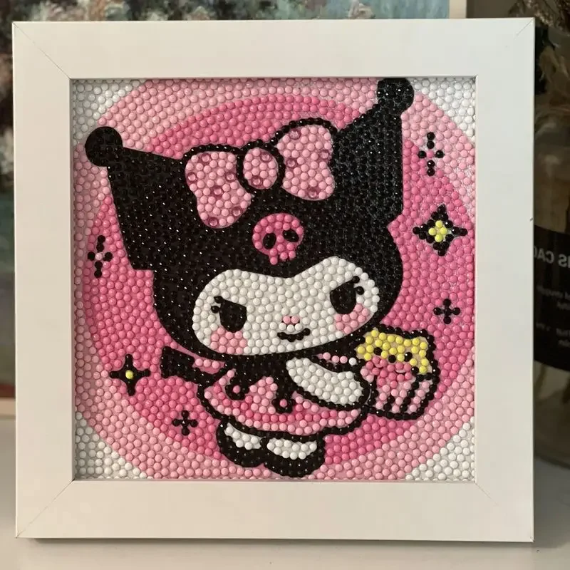 Sanrio 5D Diamond Painting Cartoon Hello Kitty Kuromi DIY Round Diamond Painting Children's Room Decorations Kids Birthday Gifts