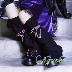 2024 Autumn  Winter Japanese Cute DIY Y2K subculture rivet punk gothic style leg cover Knee brace