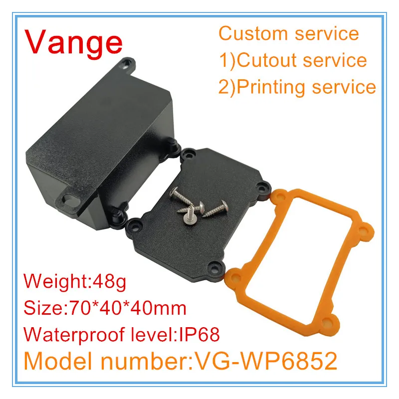 Vange Ip68 Waterdichte Projectkast 70*40*40Mm Pc Plastic Instrumentbehuizing