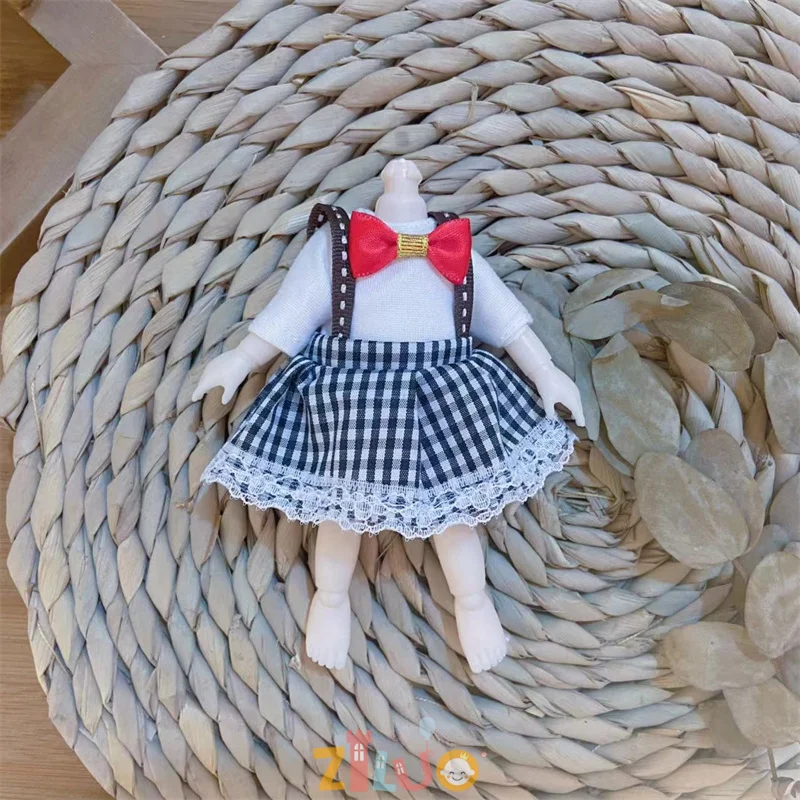 1/8 Bjd Doll Clothes for 15cm-17cm DIY Summer Clothes Dress Up Suit Doll Accessories Fashion Toys for Girls Boys Birthday Gifts