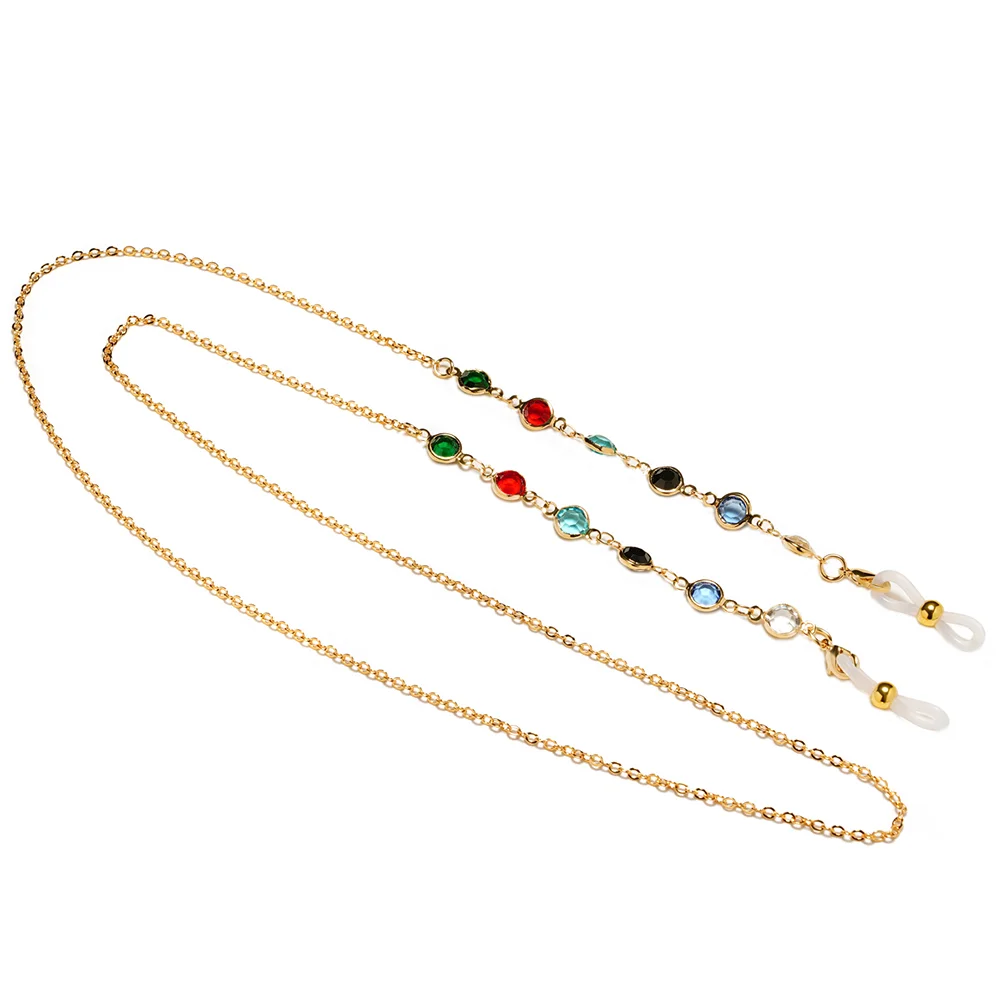 1pc Eyeglasses Chain Anti-slip Sunglasses Strap Glasses Lanyard Cord Eyewear Retainer (Golden) Glasses Strap