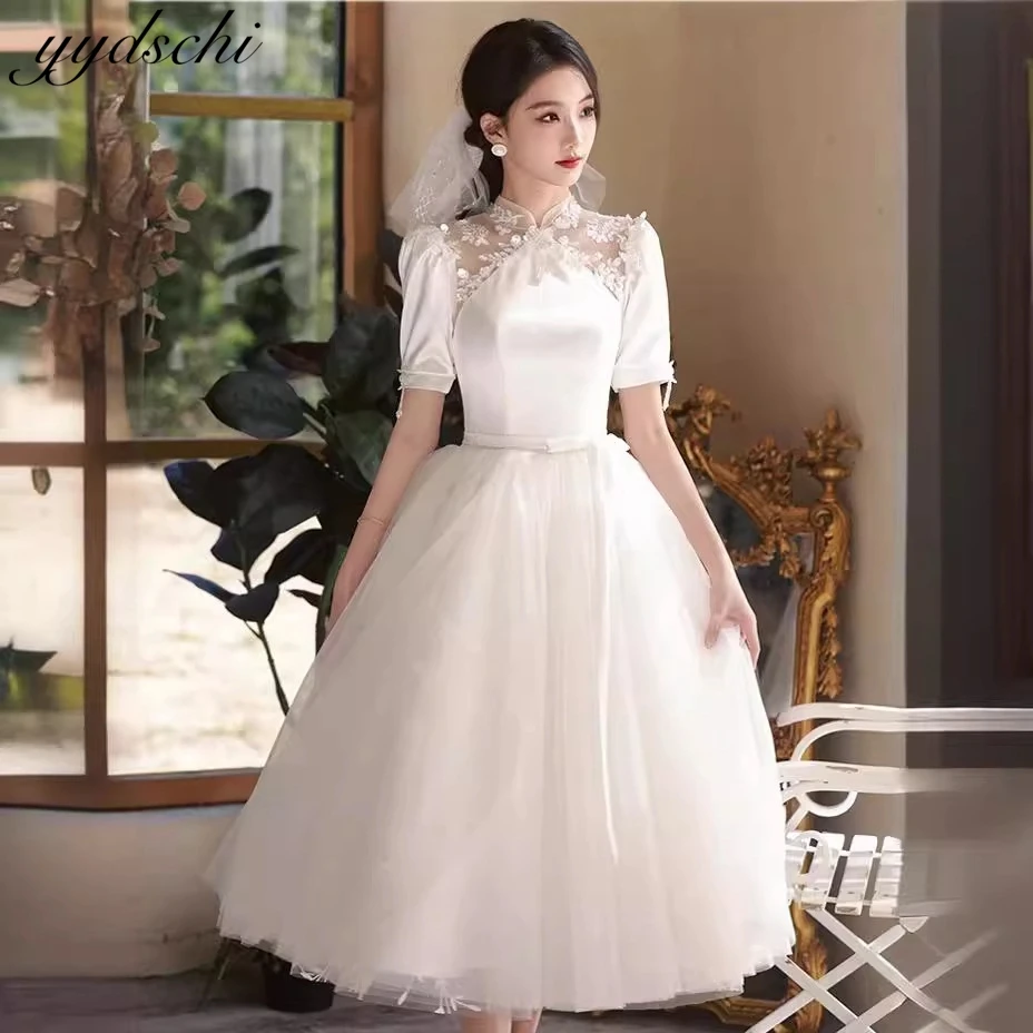 Customized Elegant Tulle empire Backless Vintage Ball Gown 2024 Cocktail&Homecoming Dresses formal occasion dresses Court Train