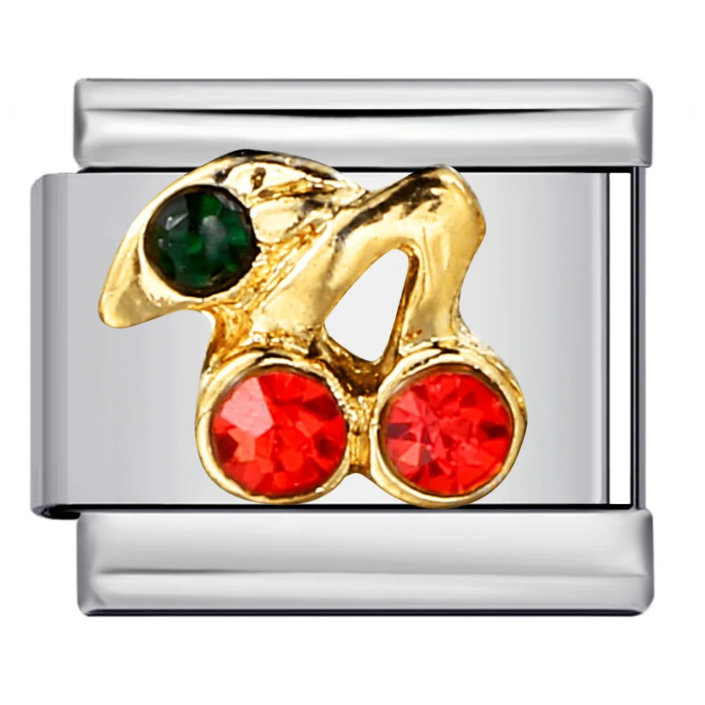 Design-Geschenkbox in Goldfarbe, Geldbörse, Geburtstagskerze, italienischer Charm-Anhänger, passend für 9mm Edelstahlarmbänder, DIY-Schmuckherstellung – Detail 4