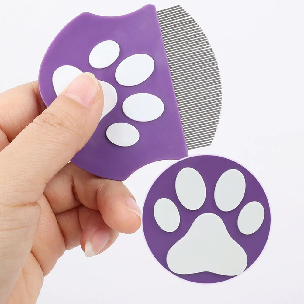 Pente para animais de estimação, mini pente facial para remoção de pelos de cães, pente para pulgas de gato, ferramenta de preparação para animais de estimação pequenos, suprimentos eficientes de remoção