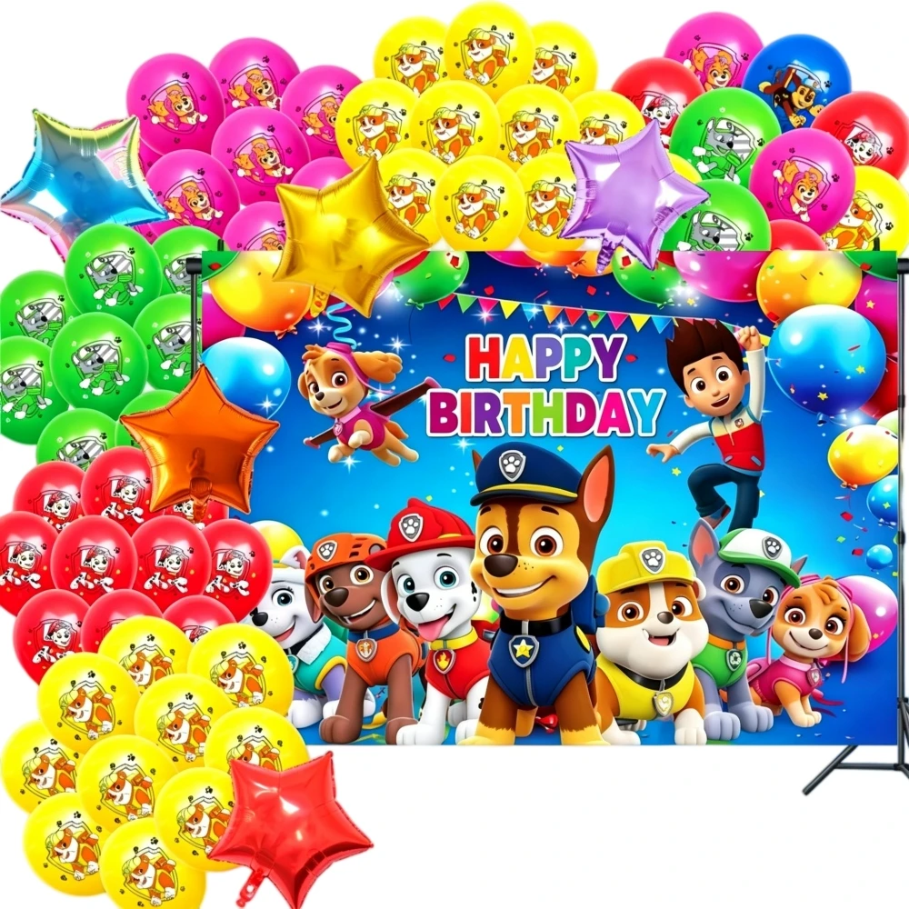 10/20/30 Piezas de Globos de Látex Multicolores de 12 Pulgadas de la Patrulla Canina, Decoración para Fiestas de Cumpleaños, Globos para Bodas, Juguetes de Globos