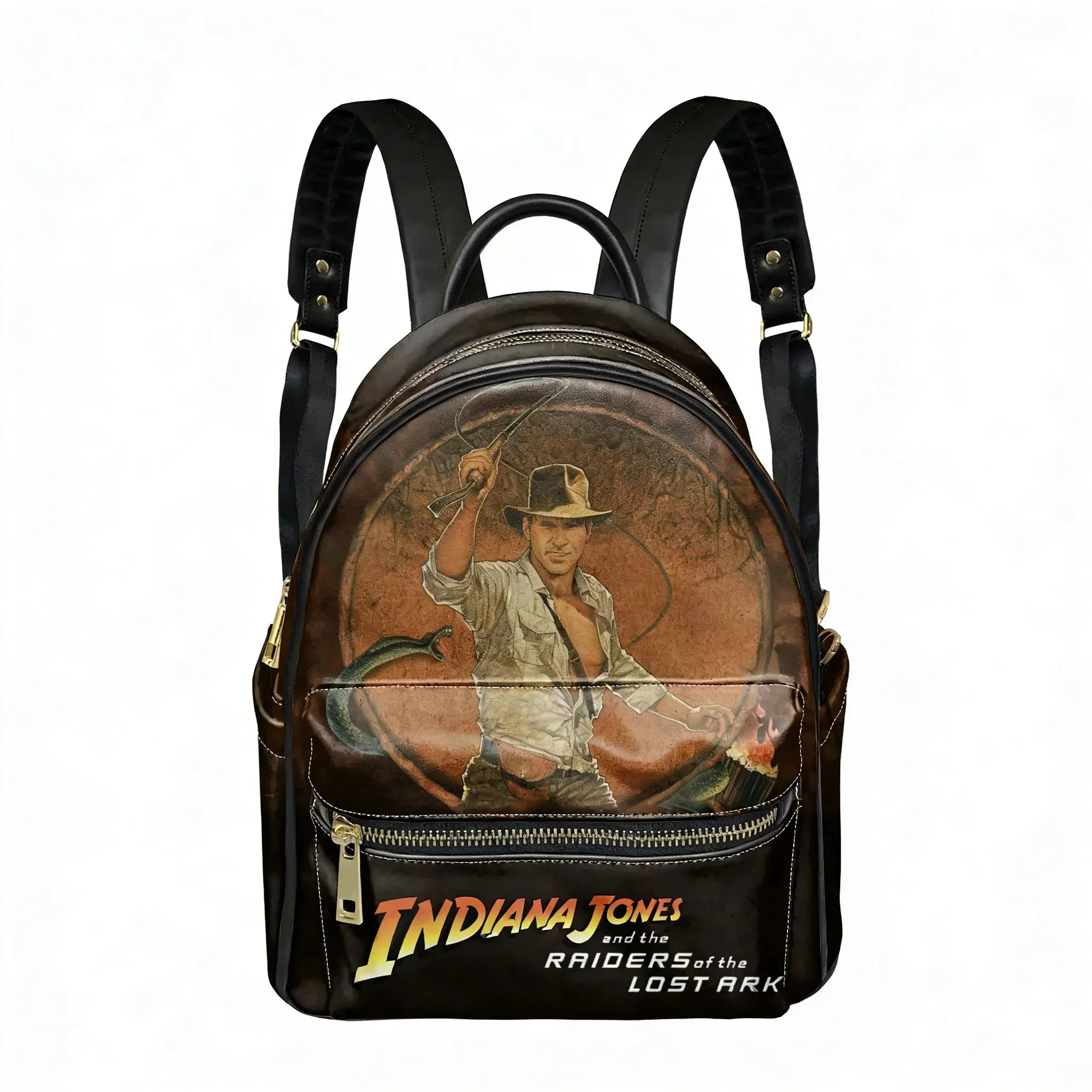 

Indiana Jones Raiders of The Lost Ark Backpack Womens Men Double Shoulder Bag Business Travel Bookbag Rucksack Gift Daypack