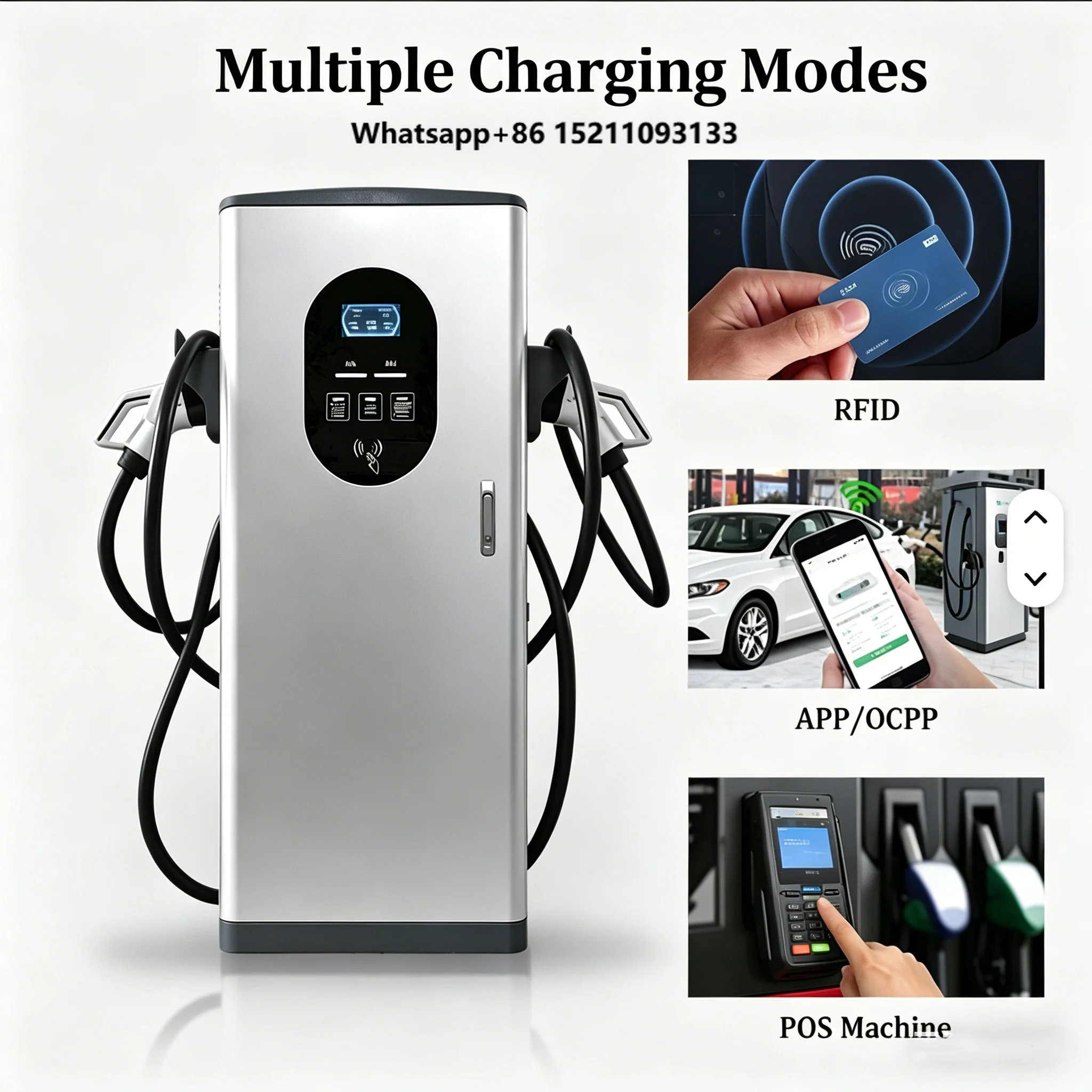 60-240KW  Fast EV Charger with Battery Storage 40kW 80kW 150kW DC Fast Charging Station for Commercial Use