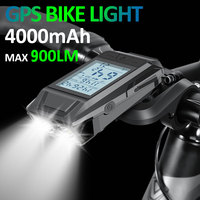 GPS Bicycle Light Front 4000mAh Bicycle Computerp 800Lumen Bike Light Waterproof USB Charging MTB Road Bike Accessories