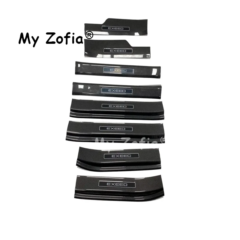 

For EXLANTIX ET EXEED STERRA ET 2024 2025 Car Styling Accessories Threshold Door Sill Pedal Protector Carbon Fiber Stickers