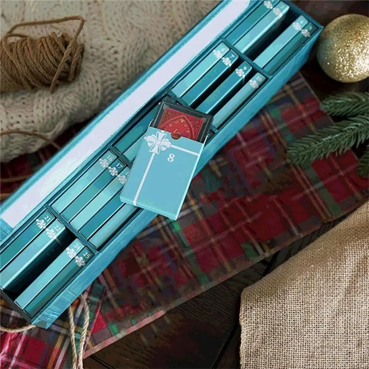 2-pezzi-mini-libro-ornamento-avvento-regali-per-gli-amanti-dei-libri-calendario-dell'avvento-calendario-per-il-conto-alla-rovescia-di-libri-di-natale-per-gli-amanti-dei-libri