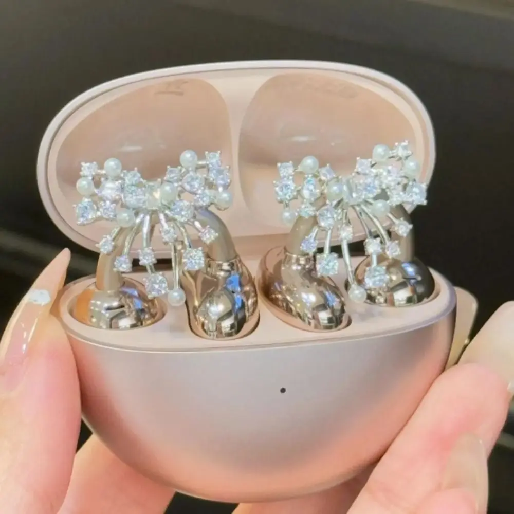 DIY Headphone Diameter Buckle Removeable Decorative Headphone Decoration Clip Zircon Easy to Install Earbud Accessories