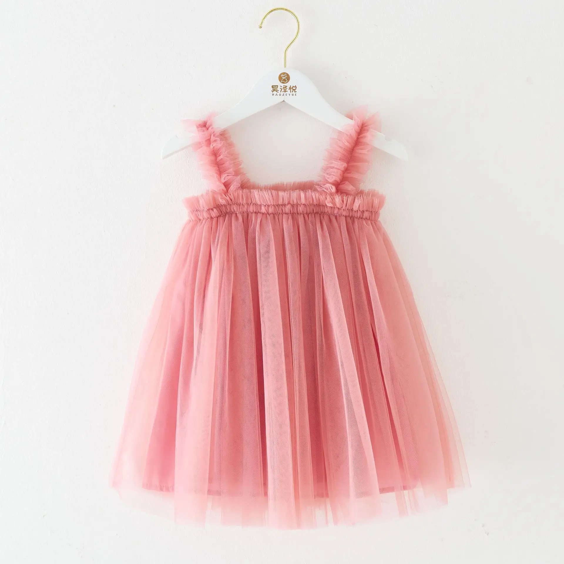 Baby Girl Clothes Summer Sleeveless Dress 3 4 7 Years Kids Casual Tutu Dresses Children Lace Mesh Birthday Party Dress for Girls