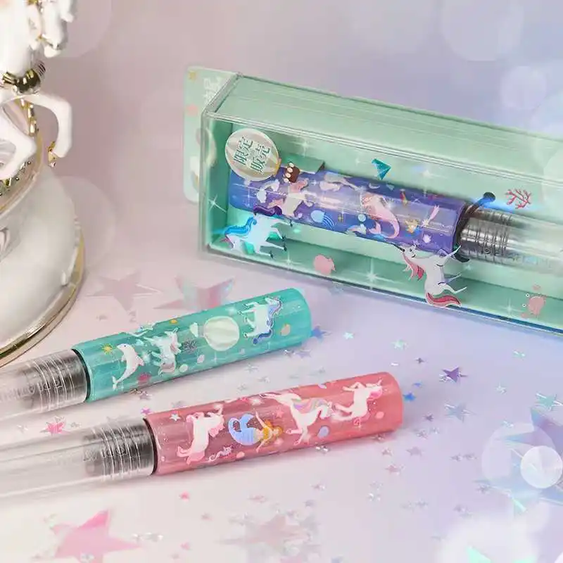 Platinum PQ-200 Unicorn Fountain Pen 0.38mm Fine Nib Pocket Hexagonal Barrel Cute Slip Seal Cap Limited Calligraphy Practice Pen