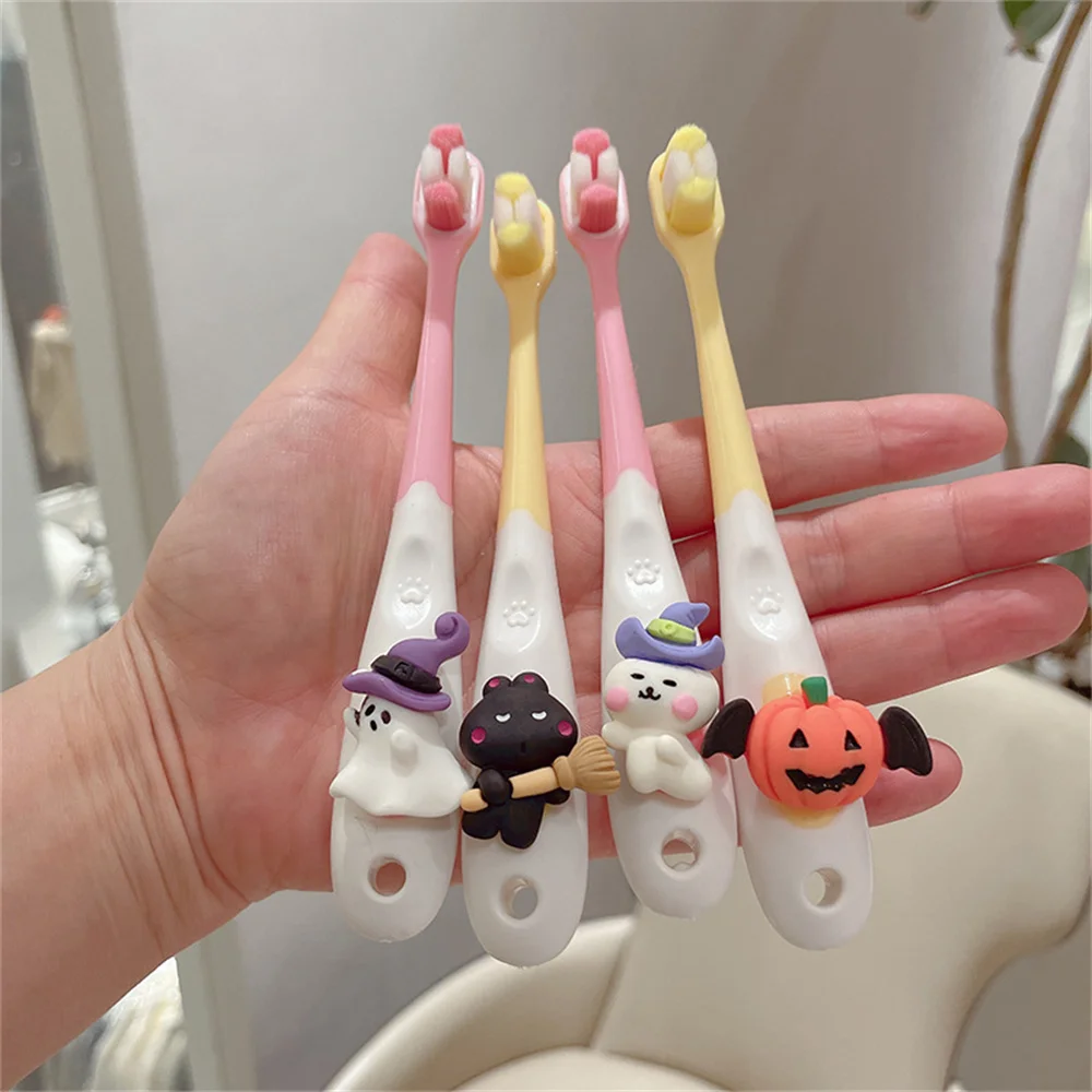 Durable Childrens Toothbrush Clean Does Not Hurt Teeth Easy To Clean Not Moldy Anti-slip Handle Cute Cartoon Toothbrush Soft