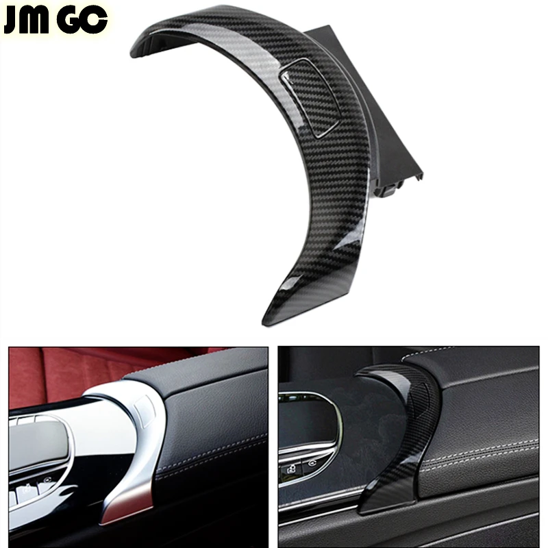 Car center console trim strip for Mercedes-Benz W205 X253 GLC cup holder trim plate armrest box electroplating strip mouse panel