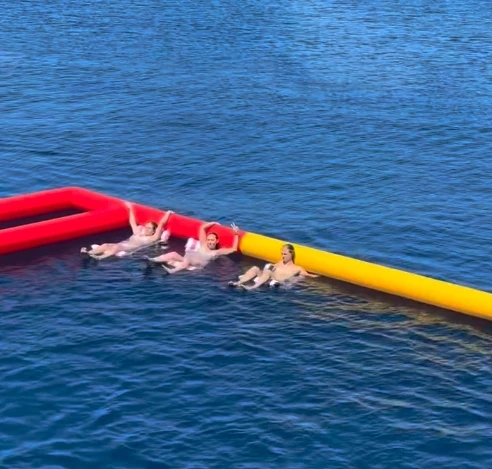Watersport Pvc Drijvend Dock Opblaasbaar Voetbalspelbaan Veld Arena met doel