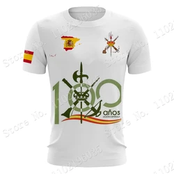 CAMISETA 100 YEARS SPANISH LEGION 2023 T Shirts 3D Print Black White Mens Summer Running Streetwear Casual Technical Training