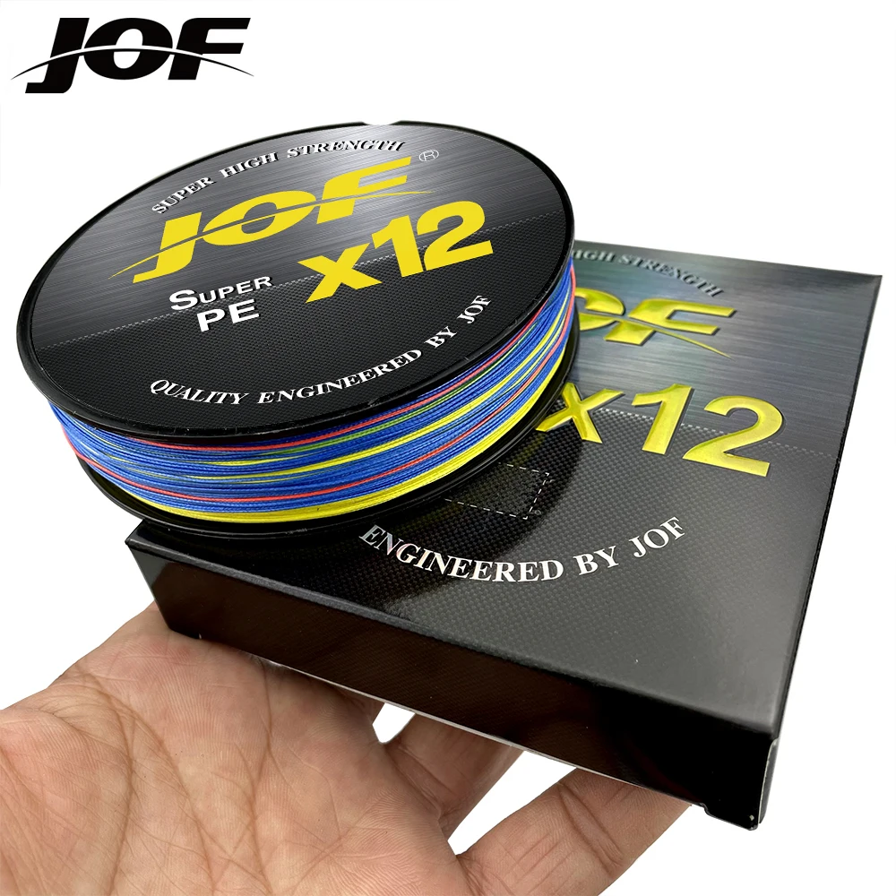 JOF 12/9 Strands Braided Fishing Line 300M Carp Multifilament Fishing Line Lure Cast Fishing Line Pe