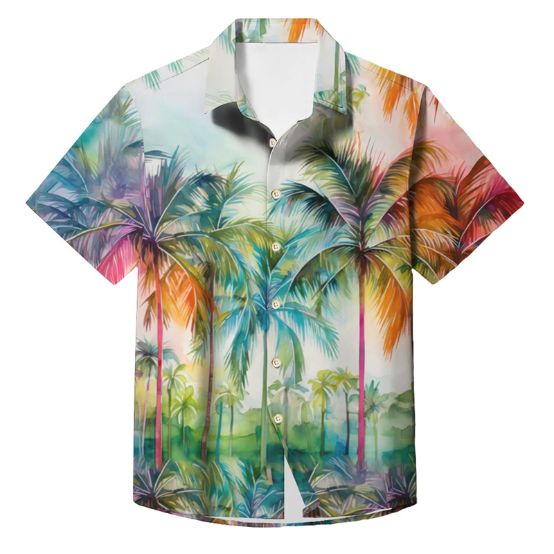 

Vintage Palm 3D Graphic Shirts Y2k Tops Vacation Party Pretty Tee Women Casual Hawaiian Beach Shirt Mens High Fashion Clothing