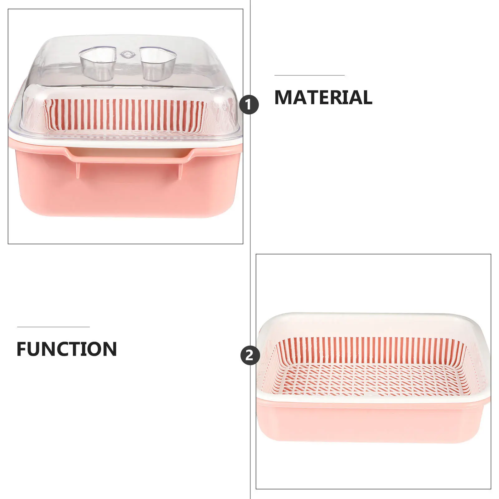 

Baby Bottle Drying Box with Transparent Cover Drain Basket Kitchen Dish Rack for Tableware Cup Spoon Fork Bowl Storage Organizer