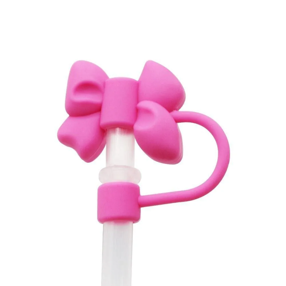 1 Pc Silicone Bow Straw Cover Cap Topper Compatible with Stanley 30&40 oz Tumbler Cup Reusable Silicone Straw Tip Lid Protector