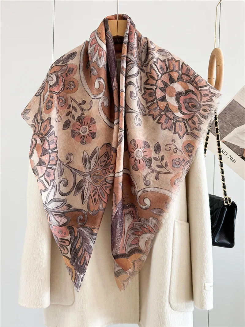 

Long Cashmere Tassels Shawls Stole Women Large Pashmina Winter Clothing Neck Accessories Mother Gift 200 100CM