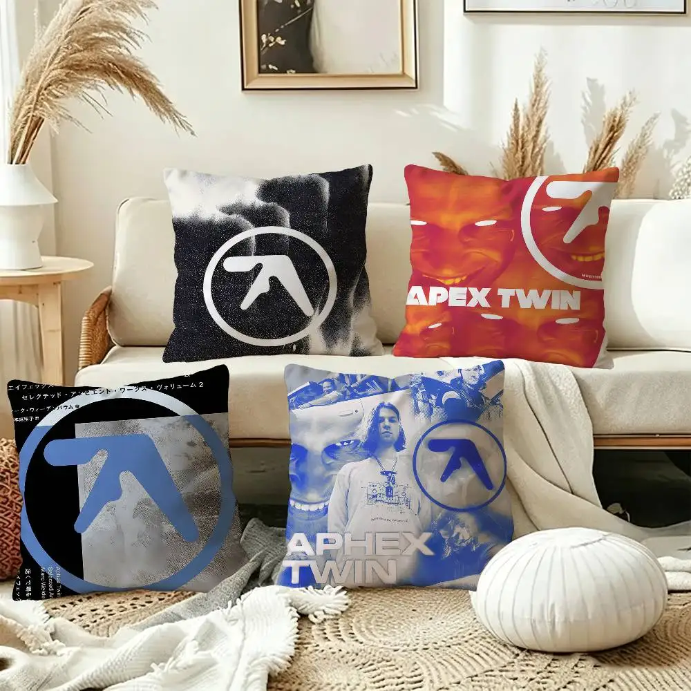 DJ A-Aphex T-Twins Pillow Gift Home Office Decoration Bedroom Sofa Car Cushion Cover case 45x45