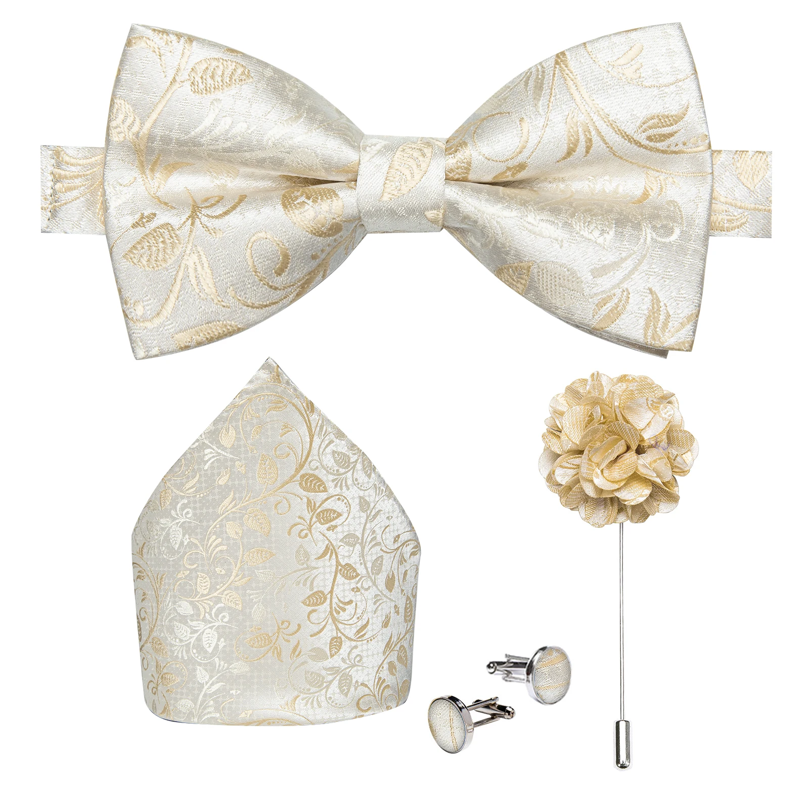 Hochzeitsfliege für Herren, klassisch rot, vorgebundene Fliege, Manschettenknöpfe, Ansteckblume, Set für Partys, Schmetterlingsknoten, Geschenk, Herren-Accessoires – Detail 22