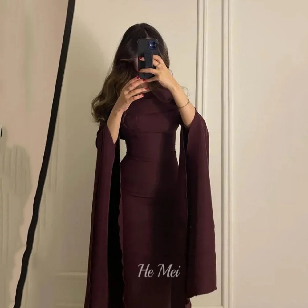 

Customized Prom Dresses O Neck Mermaid Evening Dress Mid-calf Length Party Gowns Vintage Vestidos De Novia