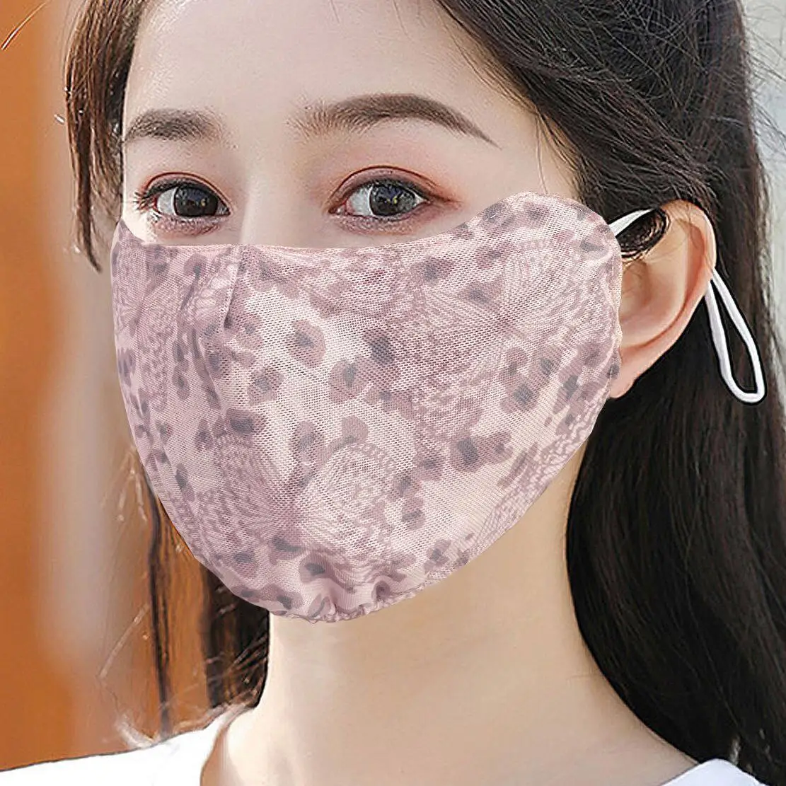 

Women's High Aesthetic Value Breathable Summer Thin UV Protection Face Mask Ice Silk Shawl Sunscreen Washable Medical Grade