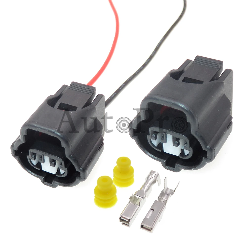 1 Set 2 Hole 90980-11025 7283-7929 Car Plastic Housing Sealed Starter Plug Auto Water Jet Motor Wiring Harness Socket