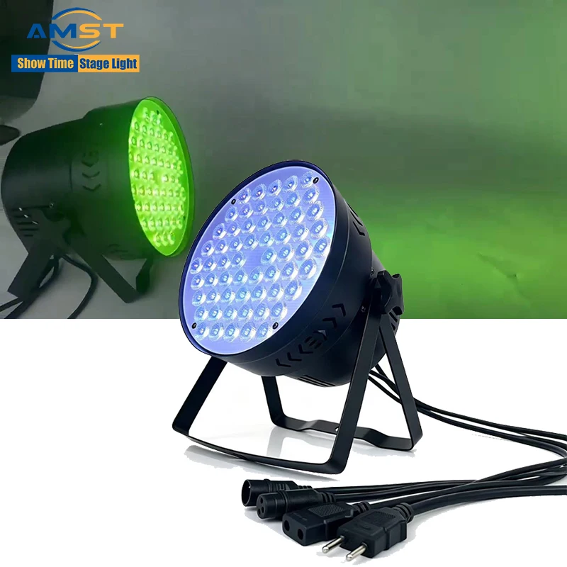 Hot Selling New Iron 54x2W RGB 3In1 Led Par Can Light DMX512 Controller Stage Atmosphere Lighting for Party Disco Bar Theater