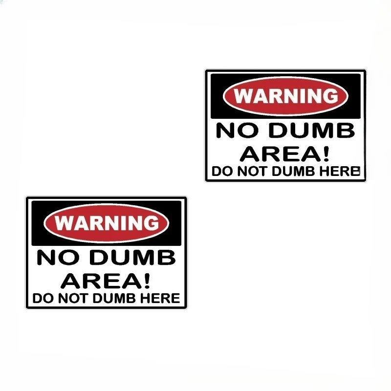 KK PVC Waterproof Scratch Resistant Funny Humorous Red Black Warning Decal Stickers For Car Helmet Laptop