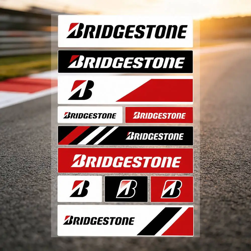 for Bridgestone Multi Scene Waterproof Reflective Scratch Cover Stickers Fit Auto Motorcycle Helmet Refrigerator